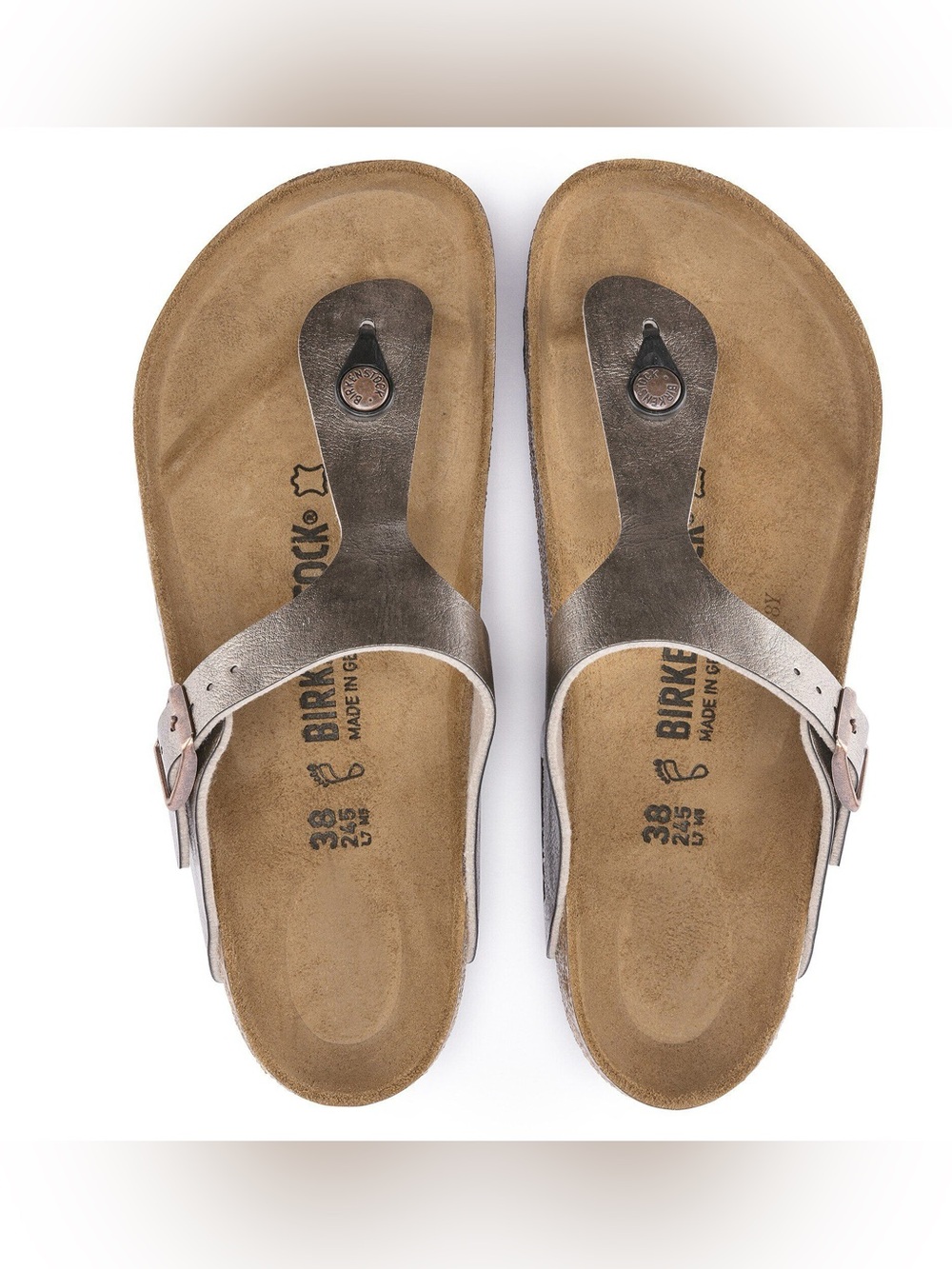 Birkenstock Women’s Gizeh in Graceful Taupe Sandals leather US 8-8.5 | EU 39